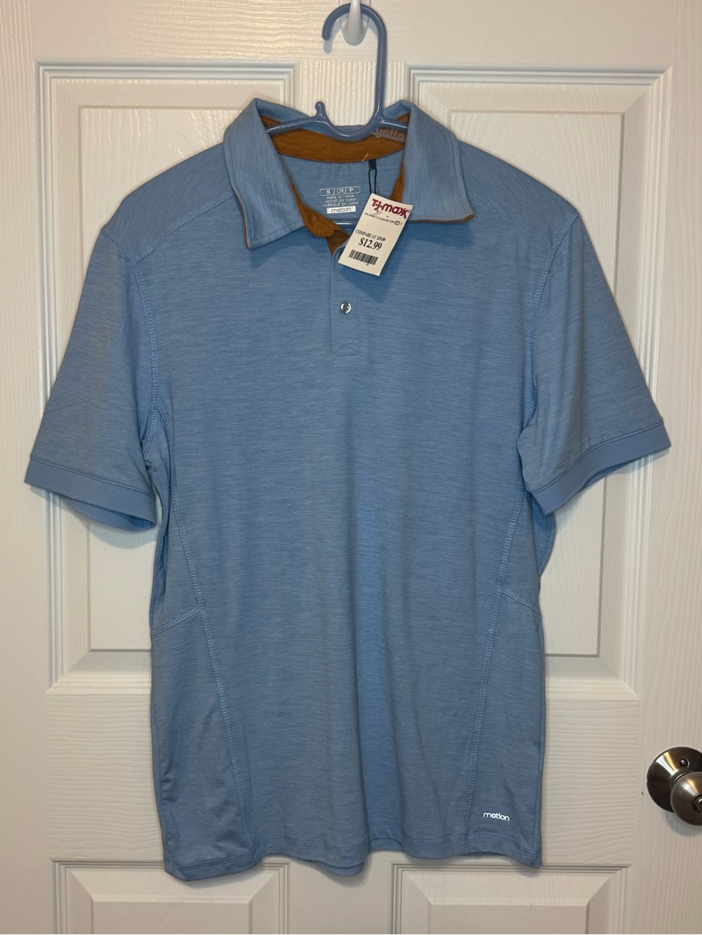 NWT Motion Sky Blue Men's Polo Size Small